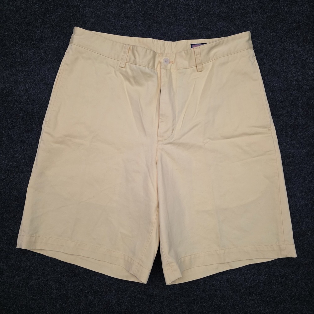 Vineyard Vines Men 33 Yellow Classiccore Chino Shorts Country Club Old Money